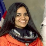 Dr Kalpana CHAWLA first India origin astronaut portrait with her orange space suit NASA STS87 NASA STS107